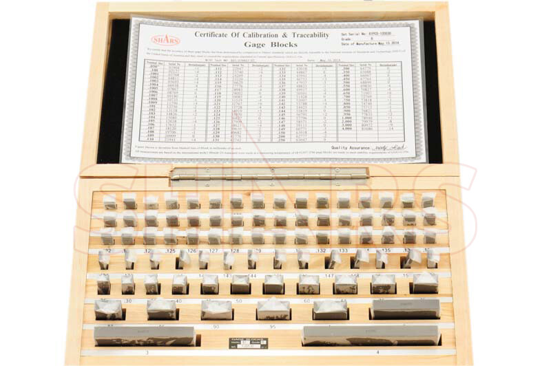 SHARS Grade AS-0 .1001 to 4.000" 81 pcs Solid Carbide Gage Block Set NEW R{