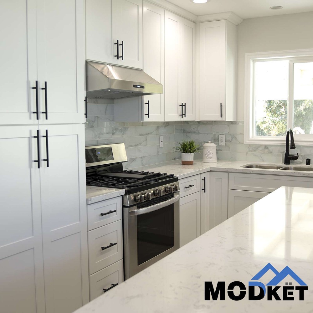 Matte Black 304 Grade Stainless Steel Kitchen Cabinet Handles Pulls Knobs Drawer