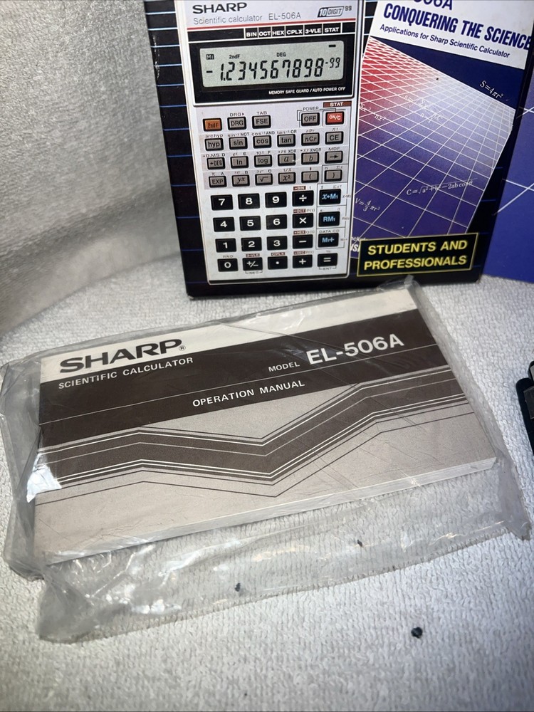 Sharp EL-506A Scientific Calculator w/original Box & Manuals WORKS