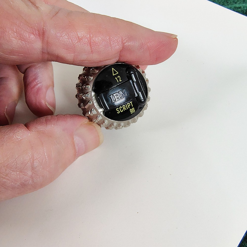 IBM Selectric Script 96 Typewriter Ball Element 12 Pitch Golf Ball Genuine