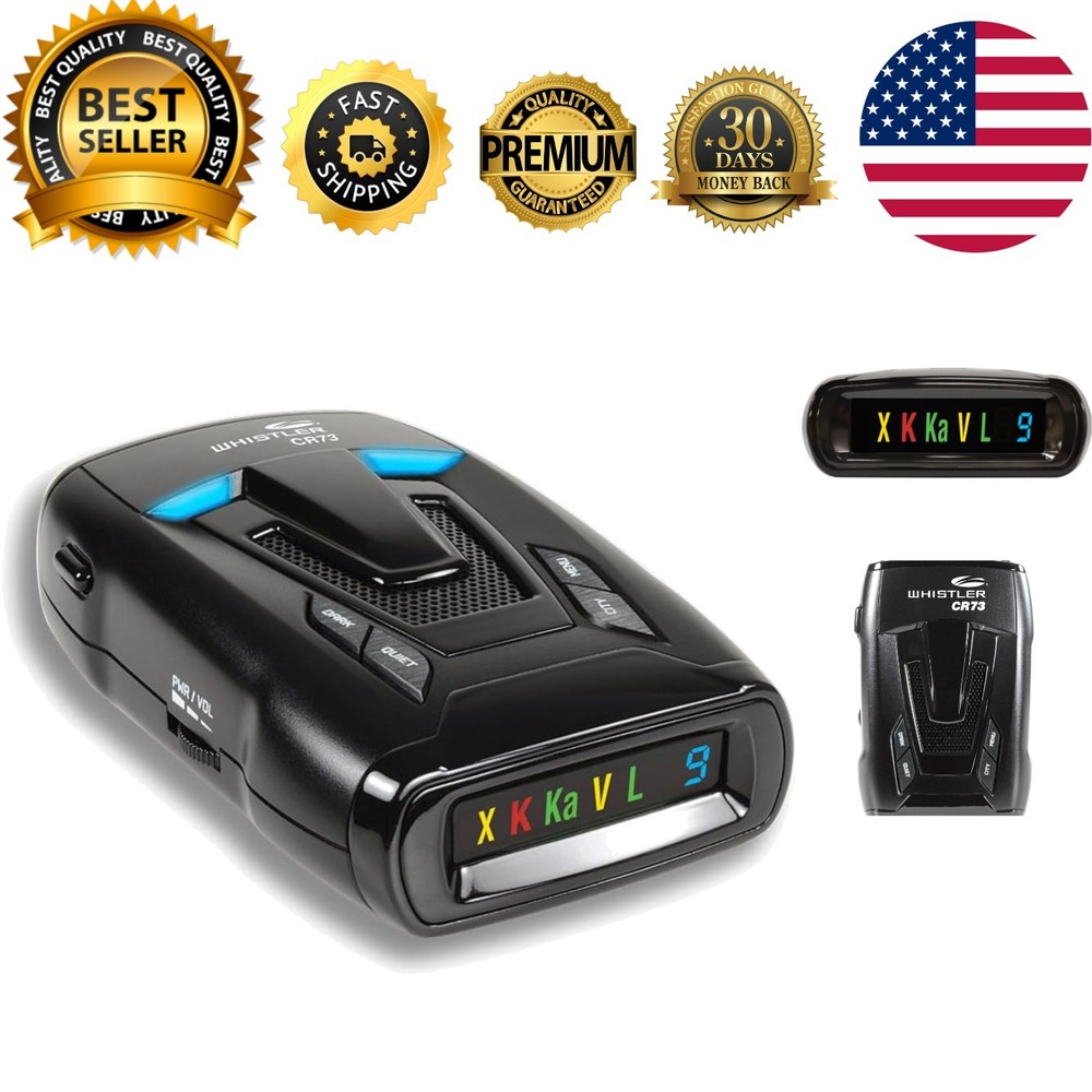 High-Performance CR73 Radar Detector: Complete 360° Coverage & Voice Alerts