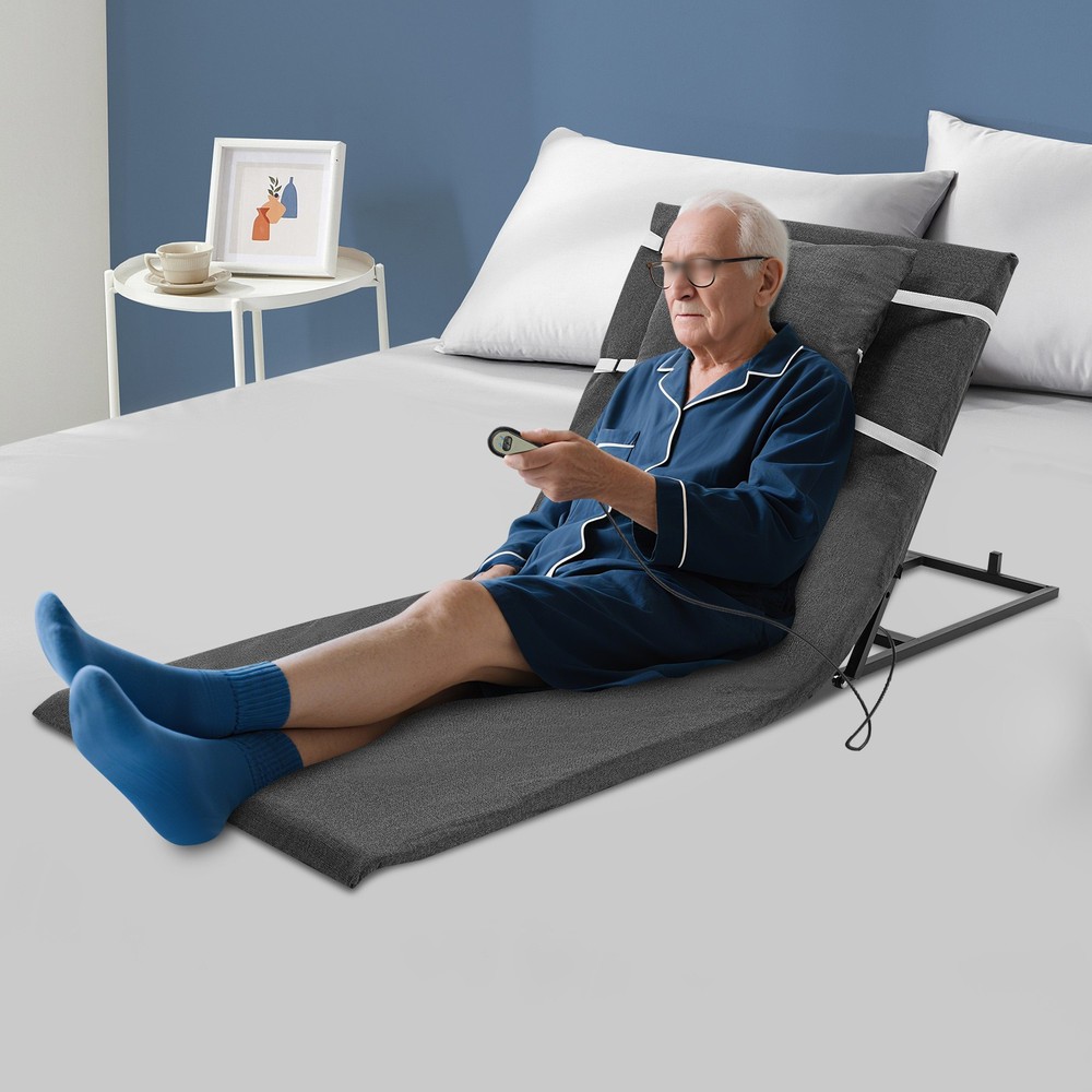 Electric Lifting Bed Backrest 2-80°Adjustable Back Rest Support For Elderly Grey