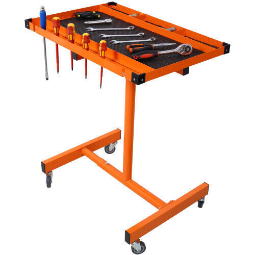 Heavy Duty Adjustable Work Table Bench With Drawer 220 lbs Rolling Tool Cart