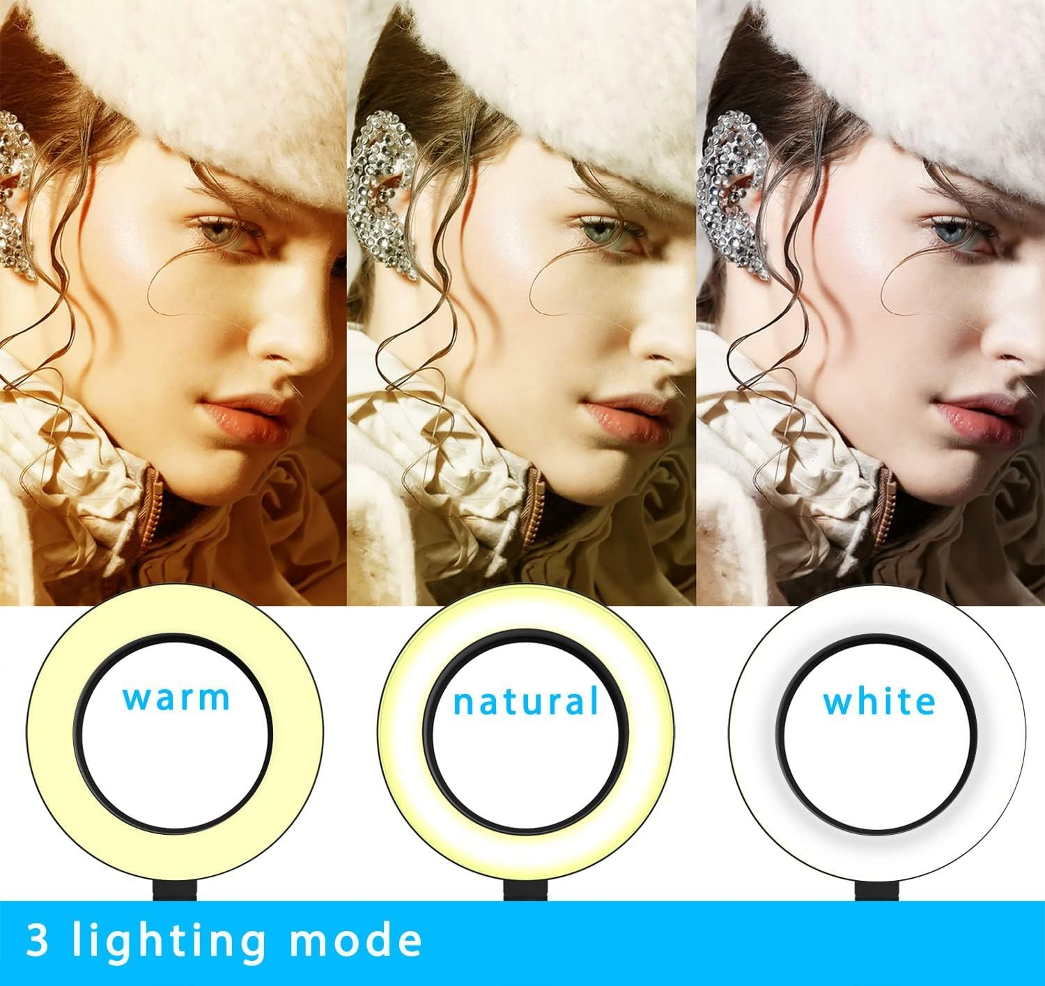 Overhead Camera Phone Mount Selfie Ring Light Desk Tripod for Video Live Stream