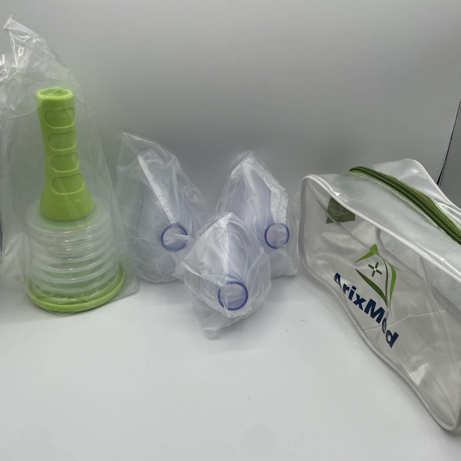 3 Pack!  NEW Portable First Aid Kit With 3 Different Size Masks - Suction Device