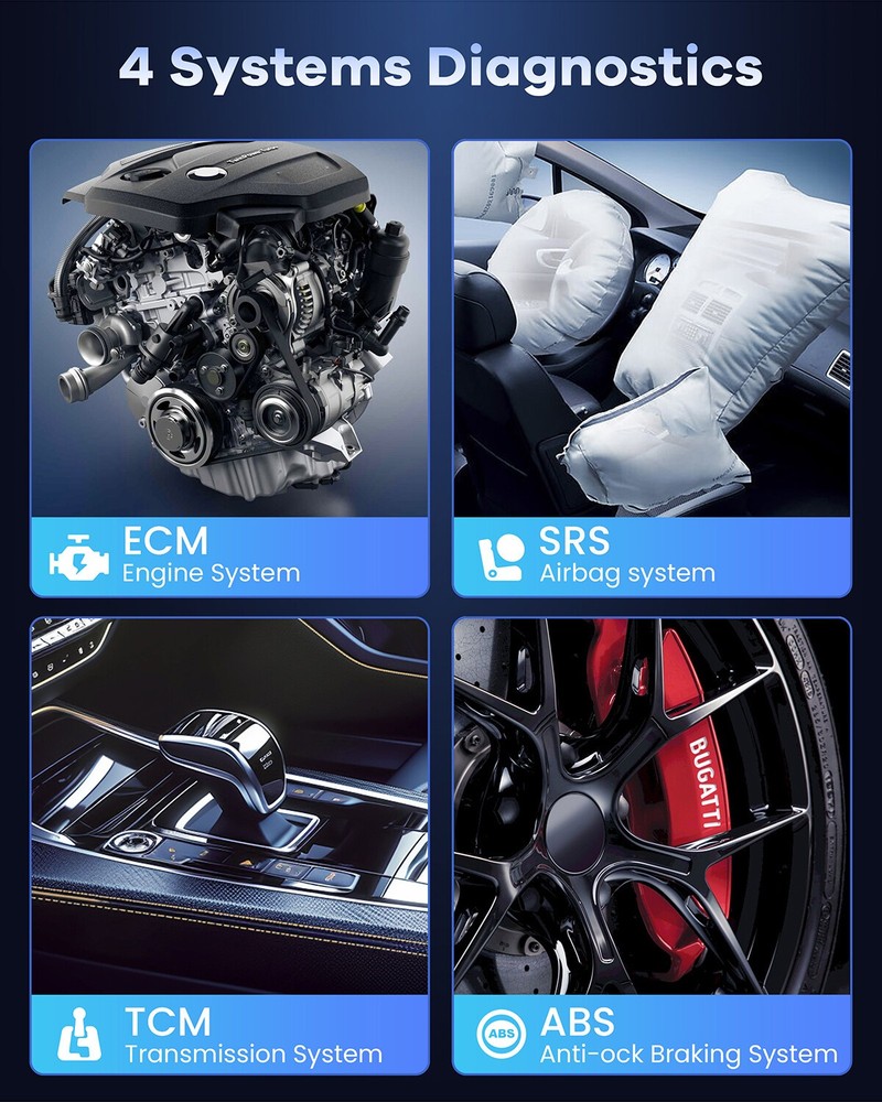 MUCAR CS90 OBD2 Scanner Check Engine Fault Code Reader 28 Resets Diagnostic Tool