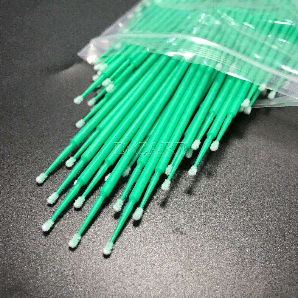 100×Dental Microbrush Disposable Bendable Applicators Tips Micro Brush Cleaning