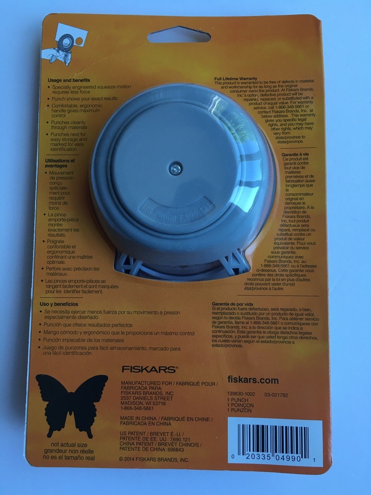 Fiskars X-Large Easy Squeeze Punch - Fly Away - Butterfly Design