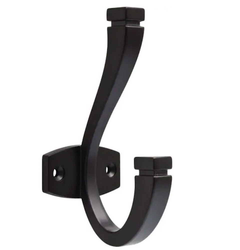 Warm Industrial Hook Flat Black