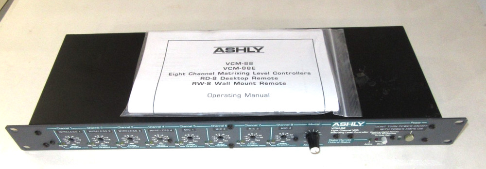 Ashly VCM-88, 8-Channel VCA Matrixing Level Controller - USED