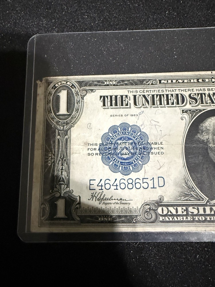 1923 $1 Silver Certificate Horse Blanket Large Note