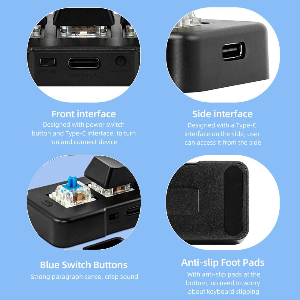 MK321BT 3- Customized Keyboard with Mechanical Blue Switch USB+ B3D1