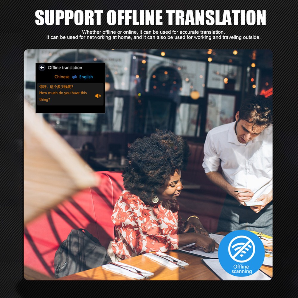 Offline Smart Voice Translator Wifi Translation Bluetooth-Support 138 Language