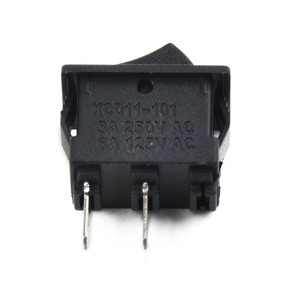 10pcs spst on/off switch mini black 2 plug toggle switch DC 12V 16A