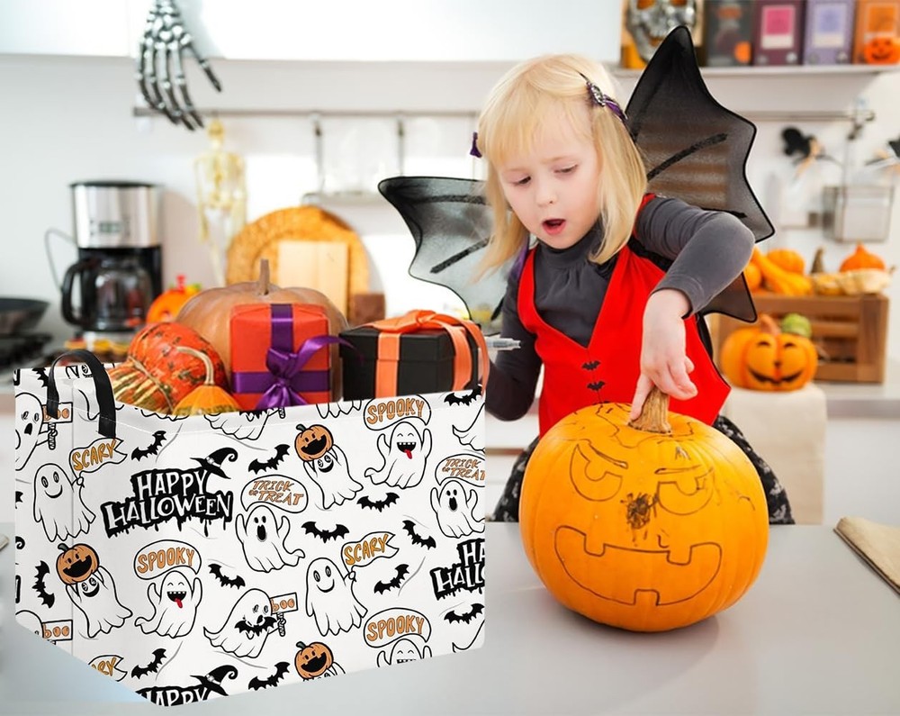 NTAOHAMPER Rectangular Storage Baskets, Gift Basket for Halloween, Book Box, ...