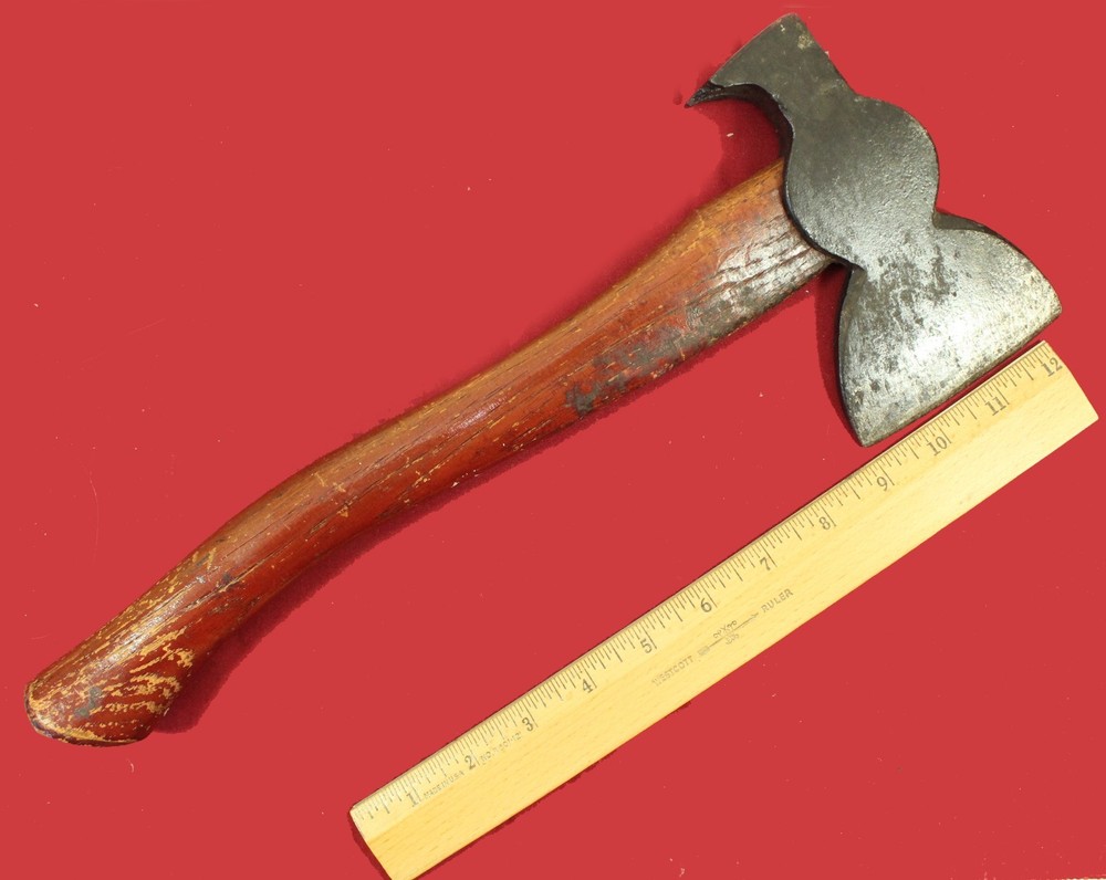 Antique Plumb Claw Hatchet Original Red Handle & Label