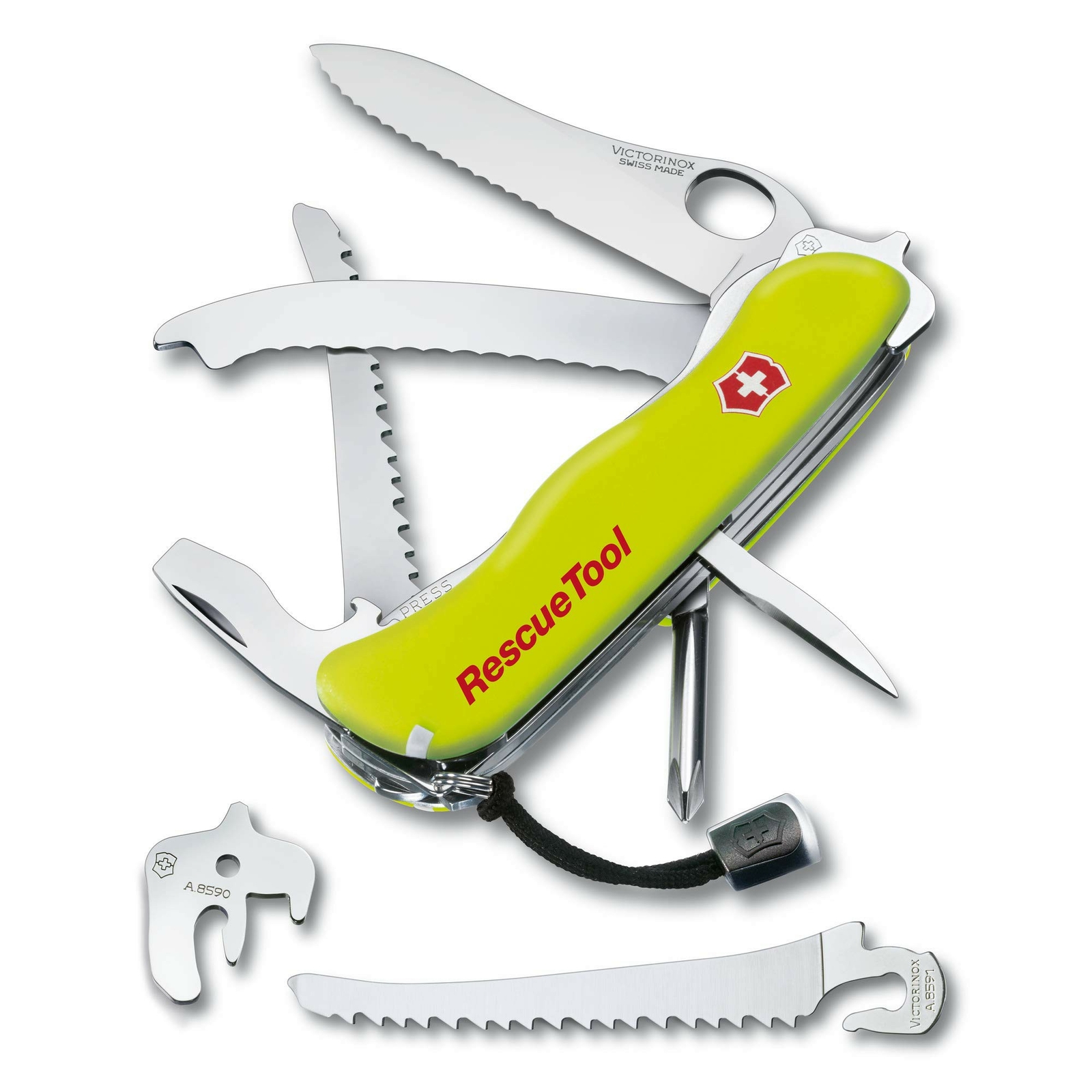 VICTORINOX RESCUE TOOL 111MM YELLOW 14 FUNCTIONS POCKET KNIFE 0.8623.MWN