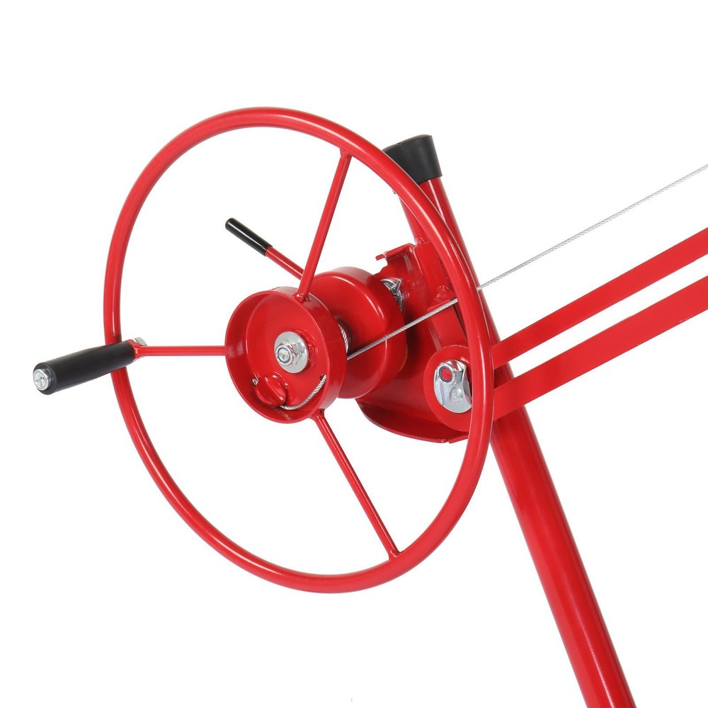 16FT Drywall Lifter Panel Hoist Jack Rolling Caster Construction Lockable 150lbs