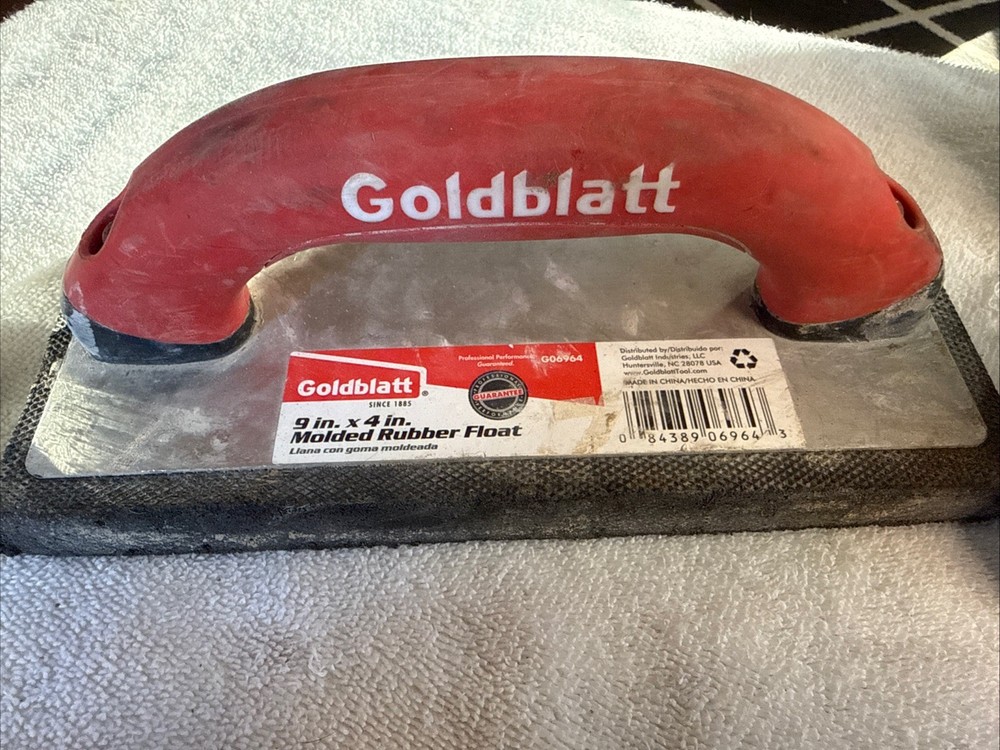 X4 Goldblatt 10x4” & 9.5” X 4” Inch Grout Float & molded rubber float, Paceseter