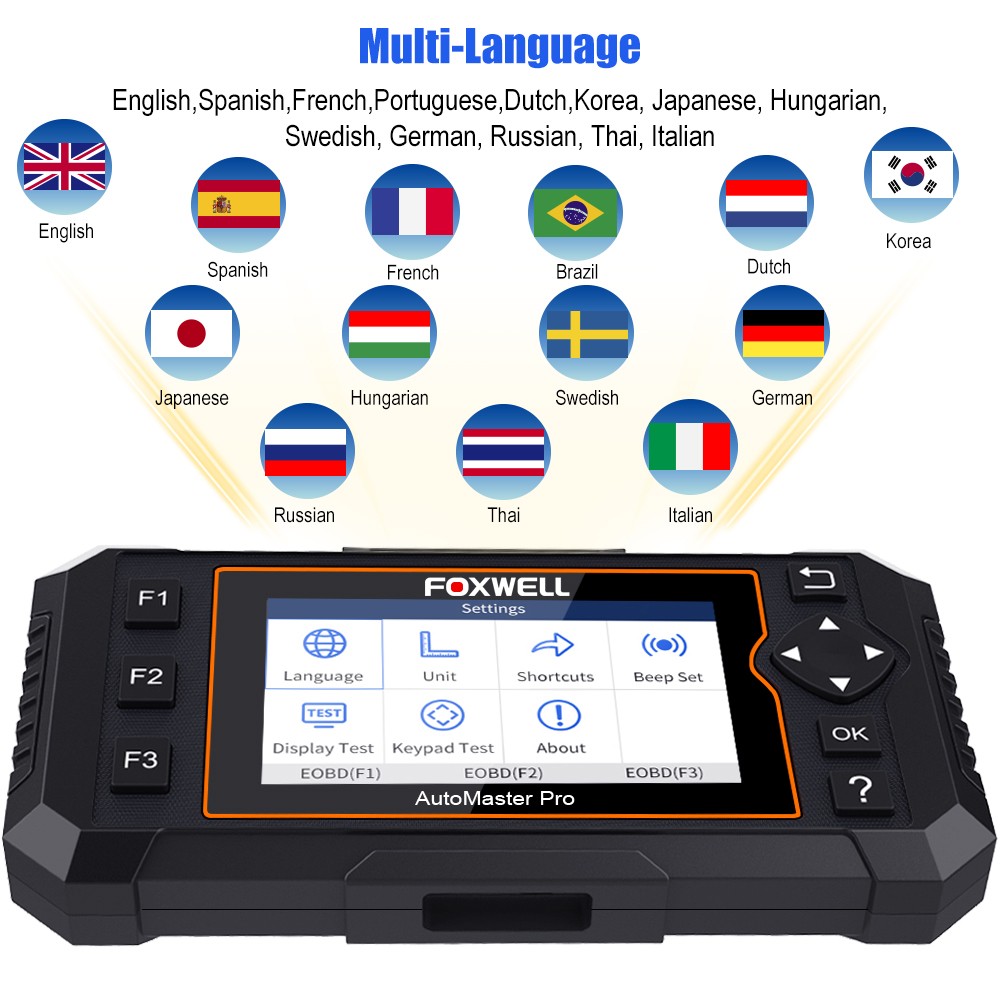 FOXWELL OBD2 Scanner All System Code Reader 8 Resets Car Diagnostic Tool AutoVin