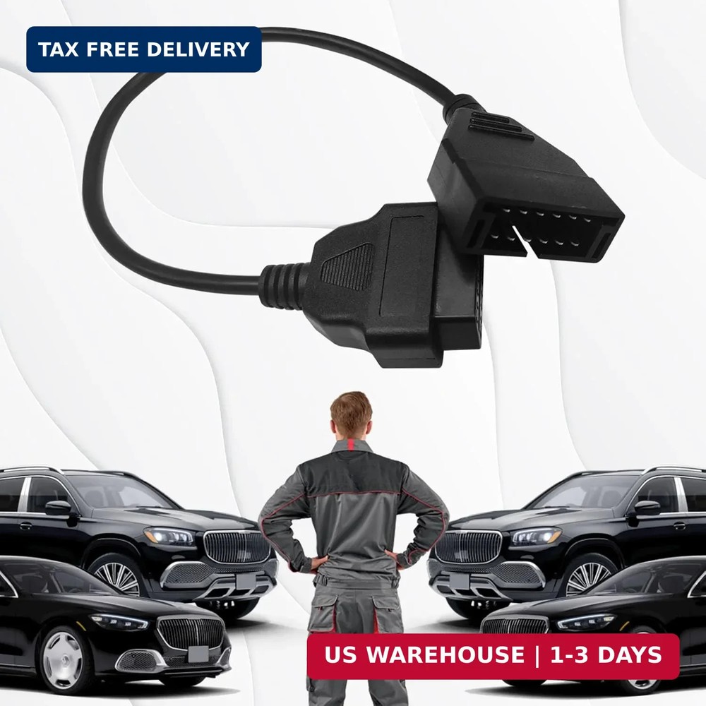 OBD1 Scanner OBD1 to OBD2 GM Adapter Cable Code Reader 12 Pins to OBD2 OBD II 16