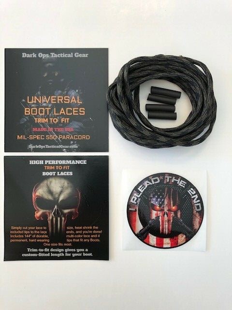 MIL- SPEC 550 Paracord ...6' Boot Laces ...+ 1 Decal ......Wood Camo