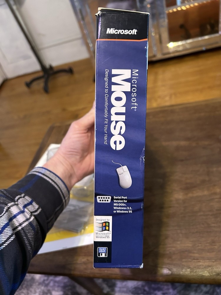 vintage microsoft serial mouse Box, Papers And Software Only NO MOUSE DOS WIN 95
