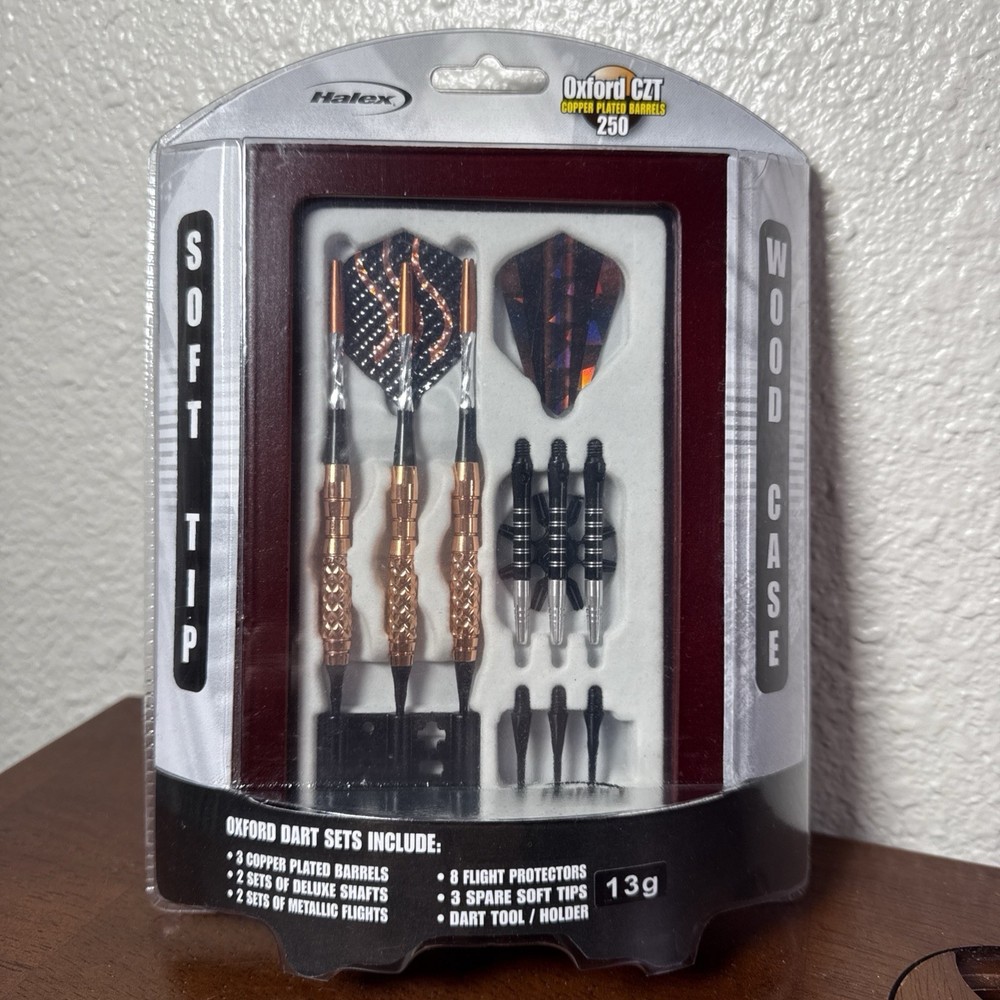 13 GRAMS - HALEX SOFTECH 8000 SOFT TIP DART SET WITH CASE Copper