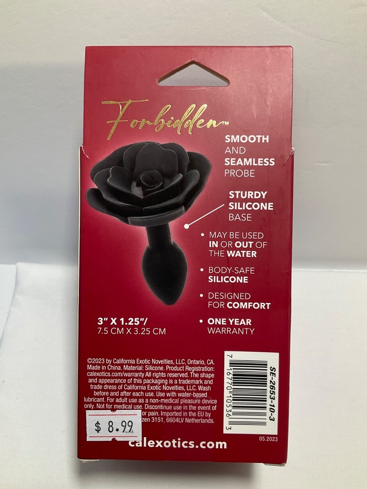 Forbidden Black Rose Anal Plug