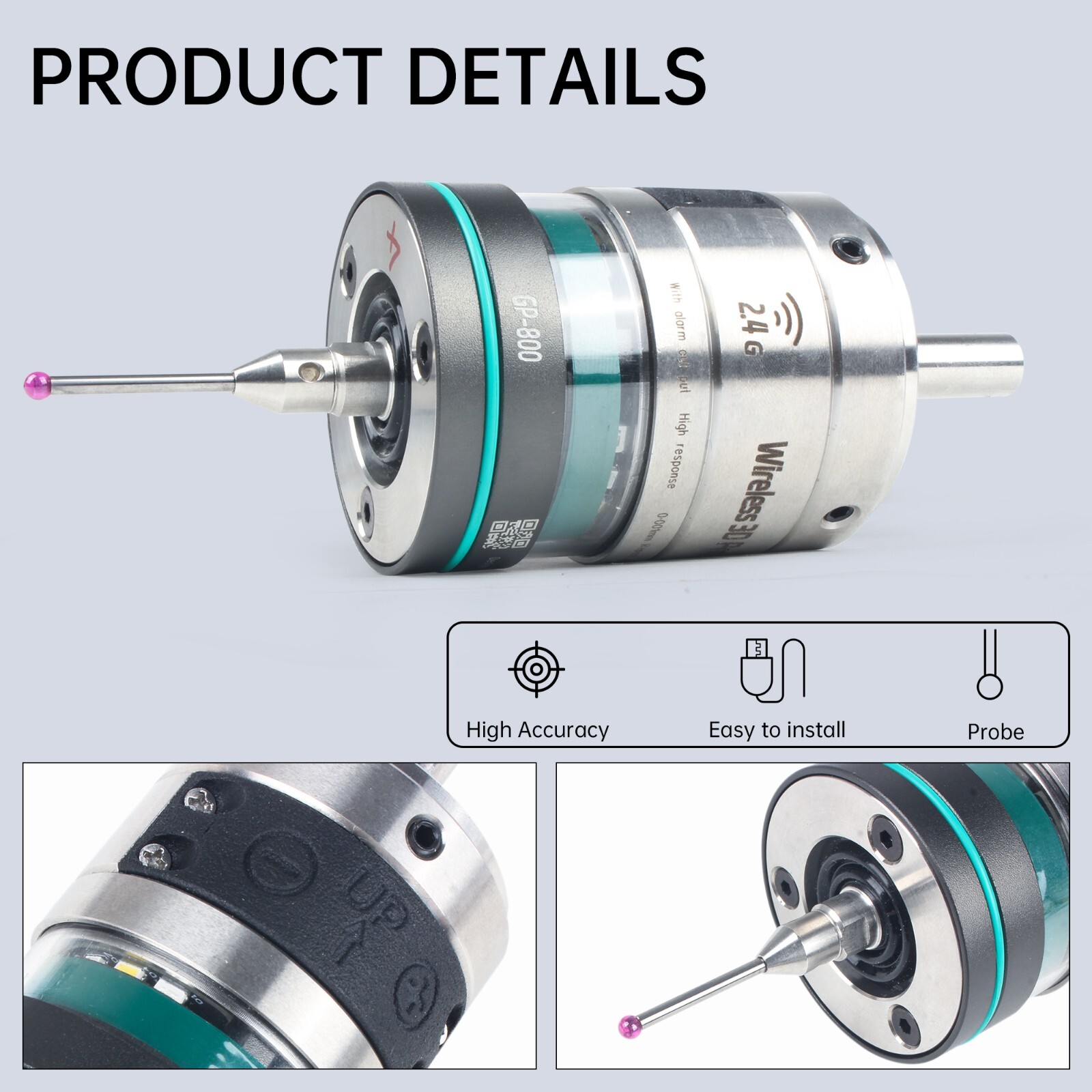 CNC IP67 0.001mm precision wireless 3D probe Infrared Trigger Probe Finder