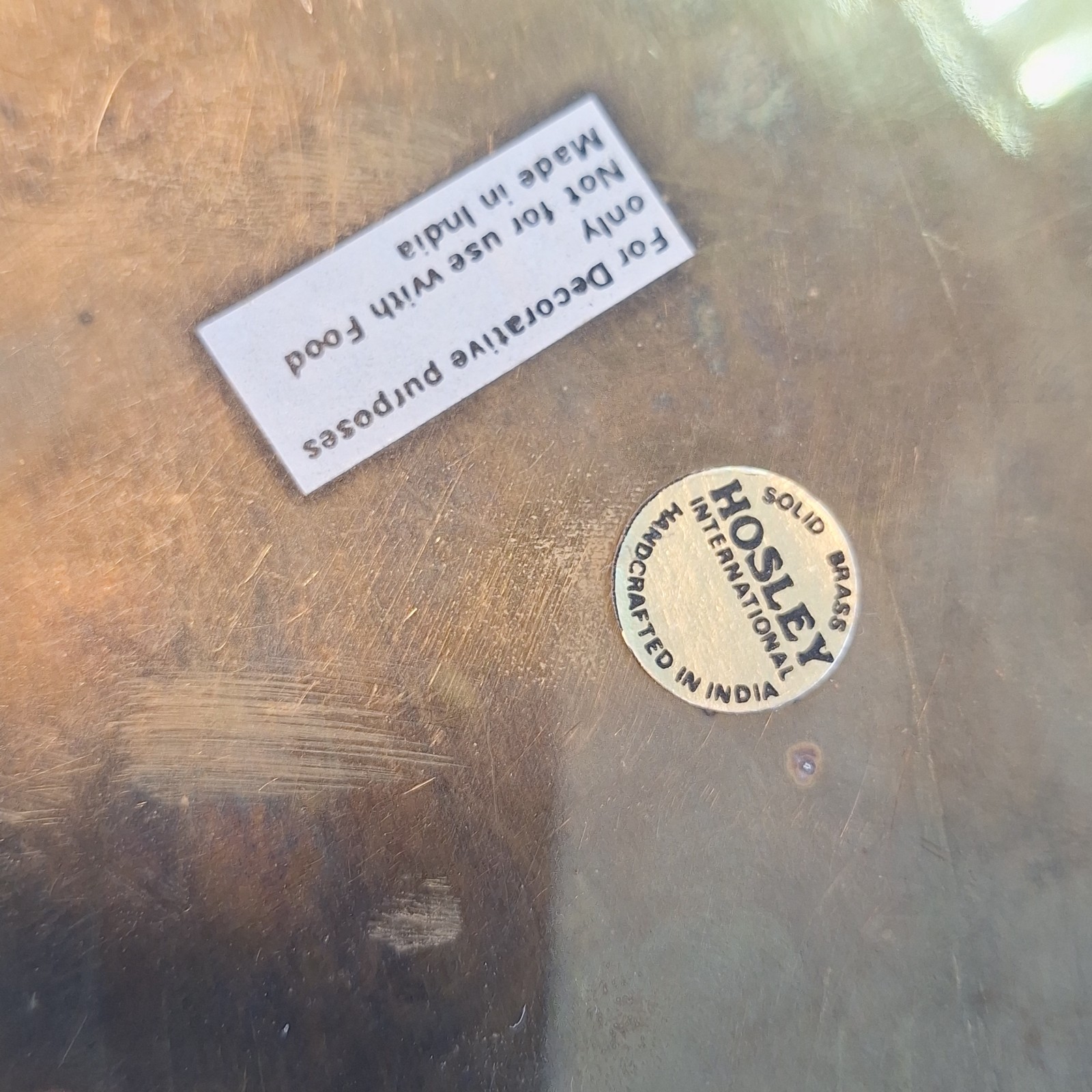 Vintage Brass Wall Hanging Planter Made In India 7"Tall Hosley International