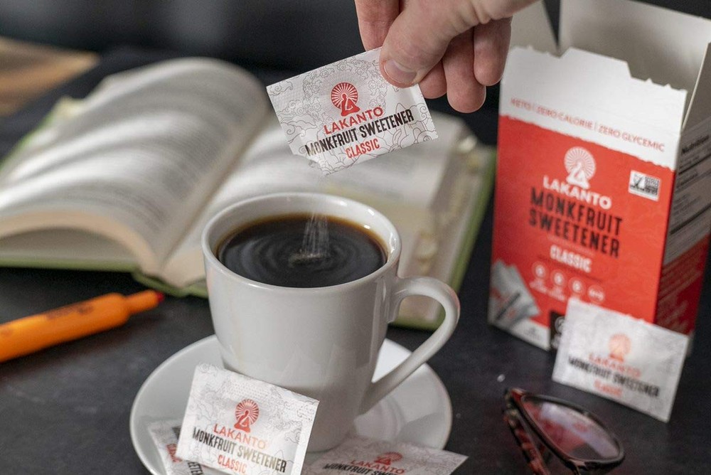 Classic Monk Fruit Sweetener with Erythritol Packets - White Sugar , Zero Net...