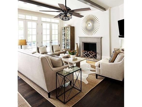 PARROT UNCLE 52 INCH CEILING FAN - RUSTIC