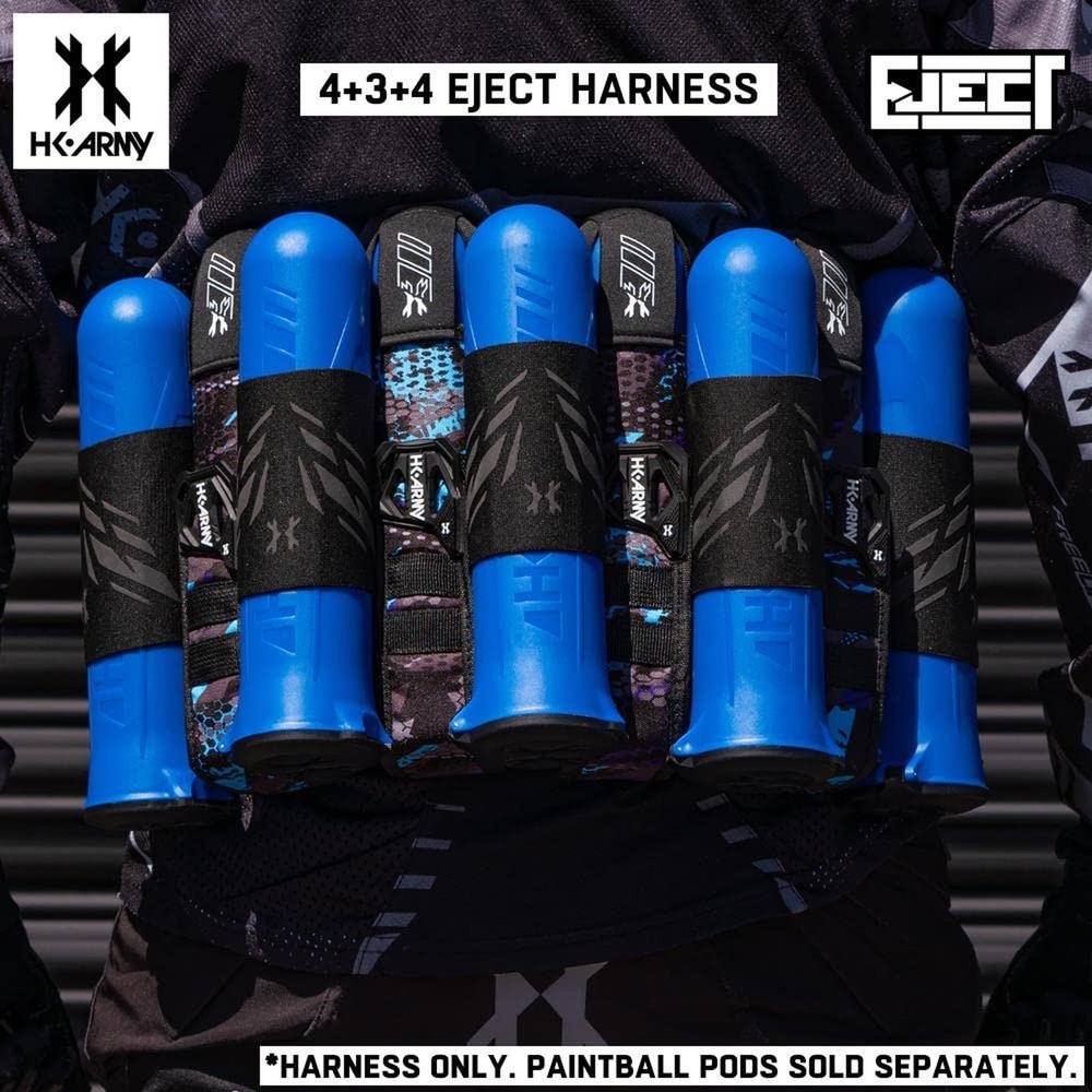 HK Army 4+3 Eject Paintball Harness Pod Pack - Poison