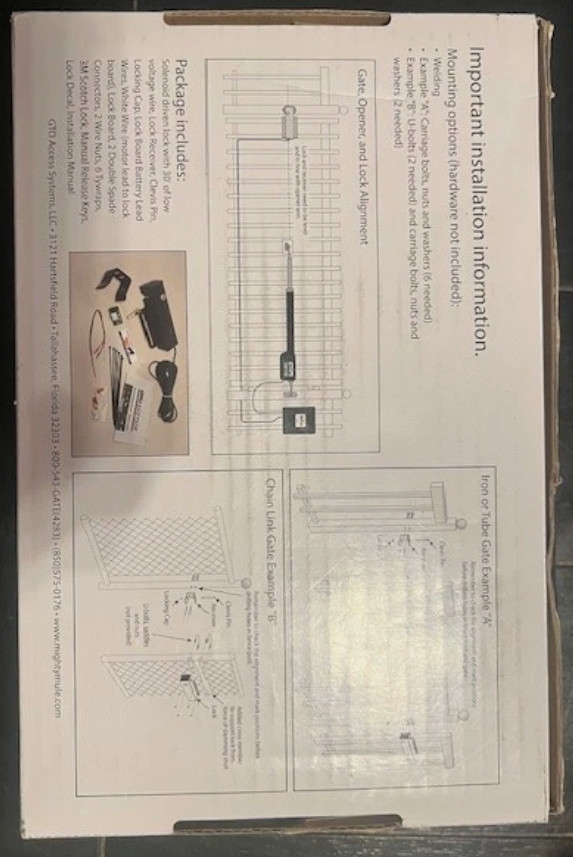 Mighty Mule Automatic Gate Lock FM143 New