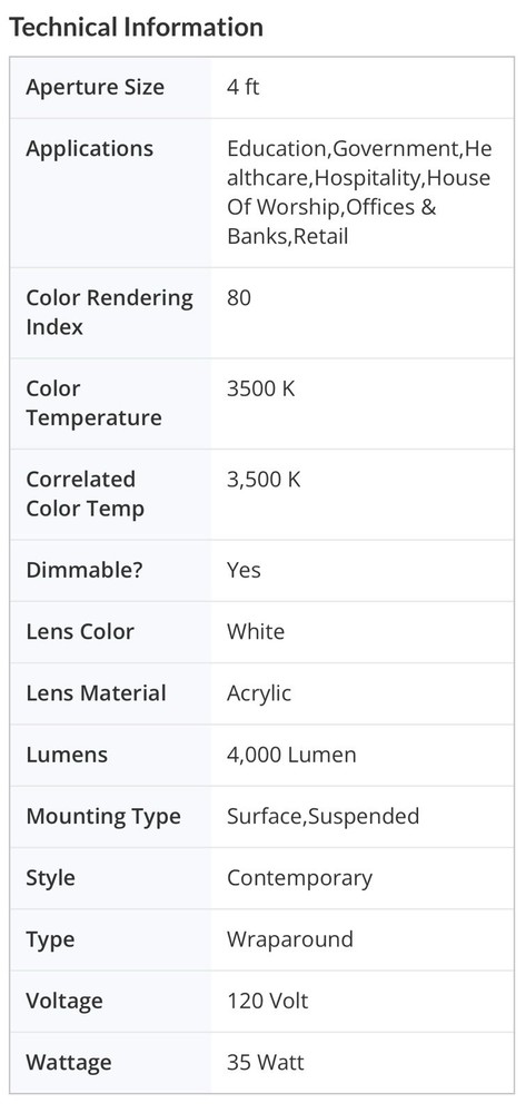 Lithonia Lighting 4FT LED Wraparound Fixture