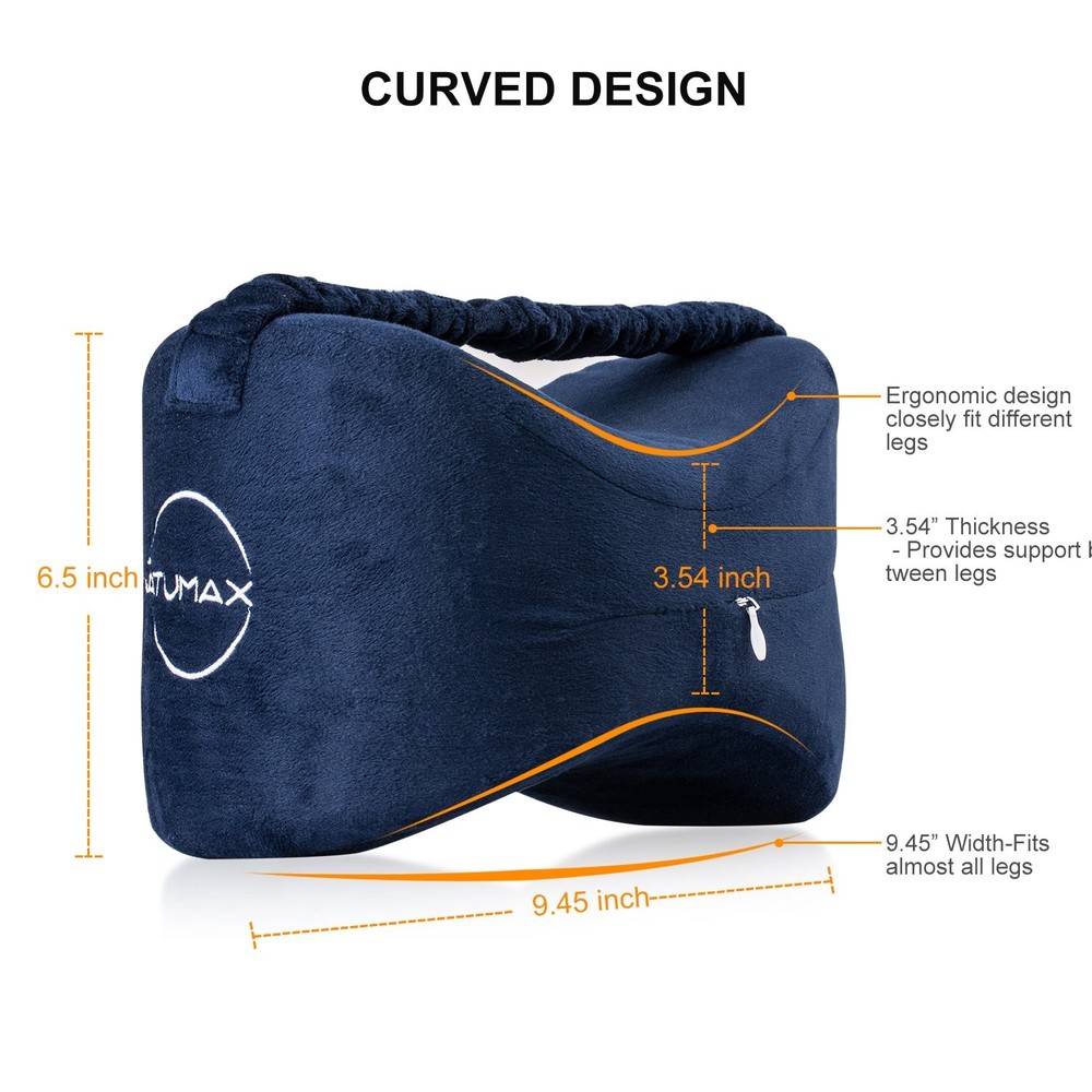 Sciatica Relief Pillow, Knee Support For Better Sleep, Blue