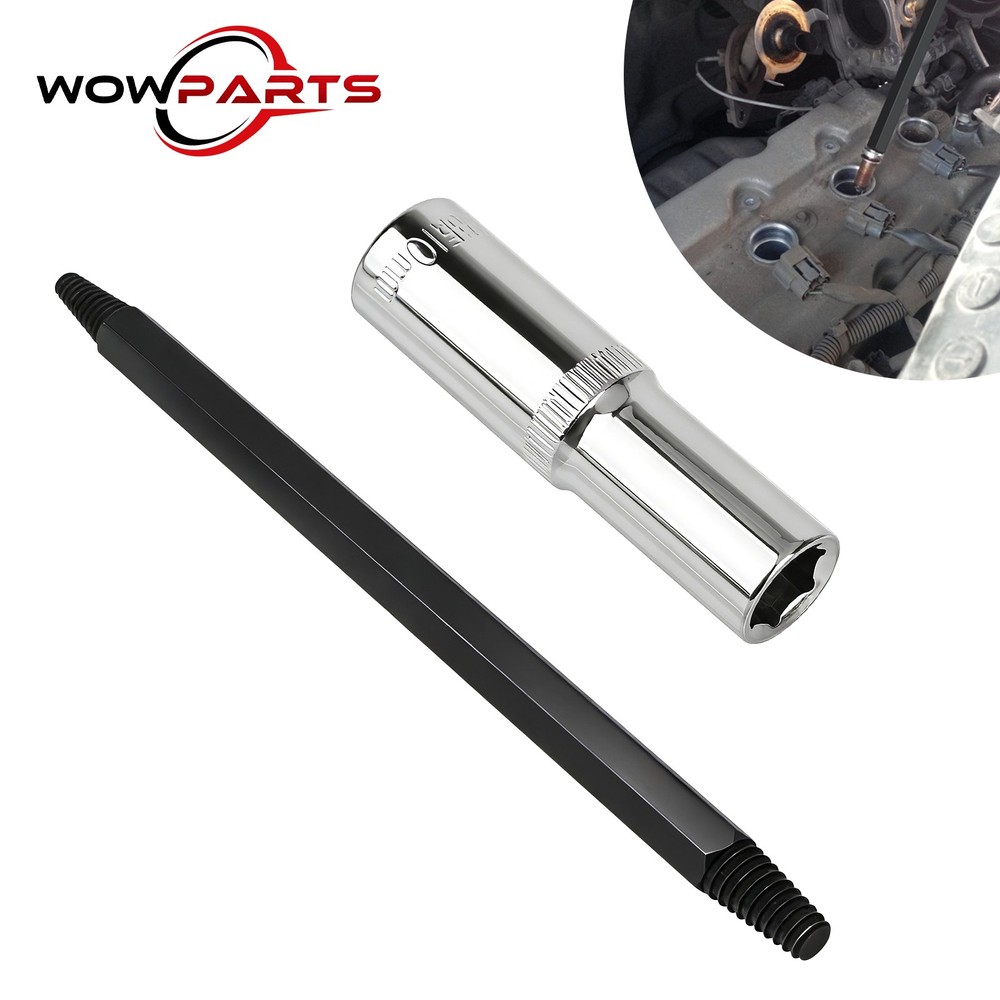 Car Broken Fracture Damaged Spark Plug Removal Tool Reverse Thread Extractor Kit