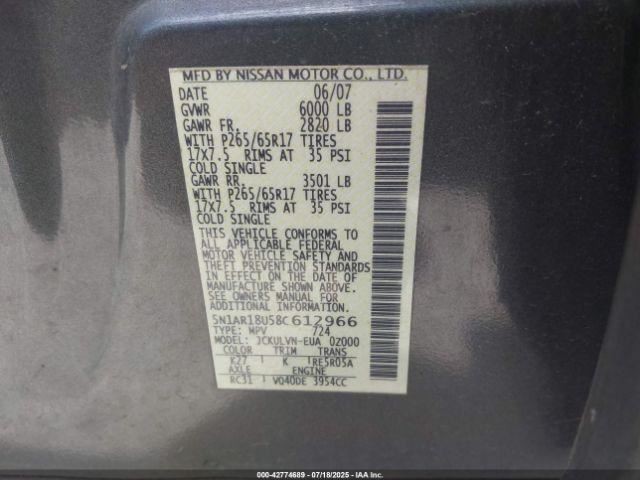 PATHFINDR 2008 Glove Box 4835119