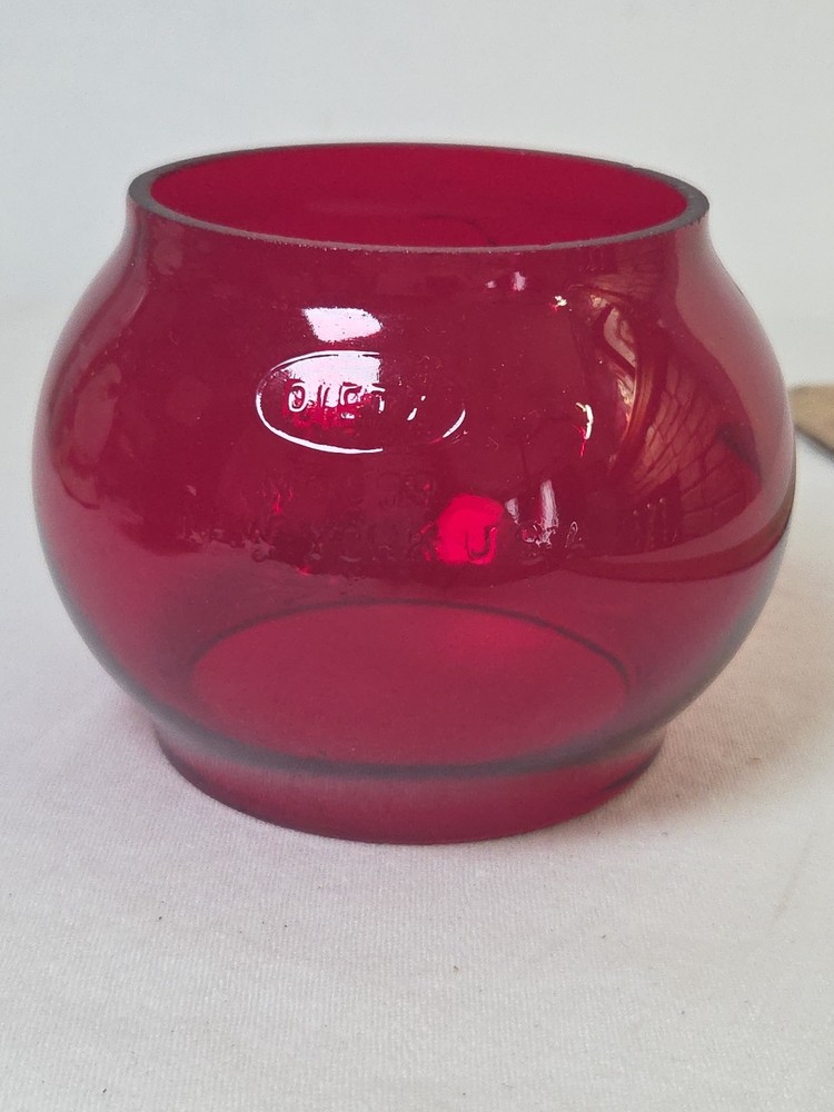 Vintage Erie Rail Road Ruby Red Dietz CNX Lantern Globe