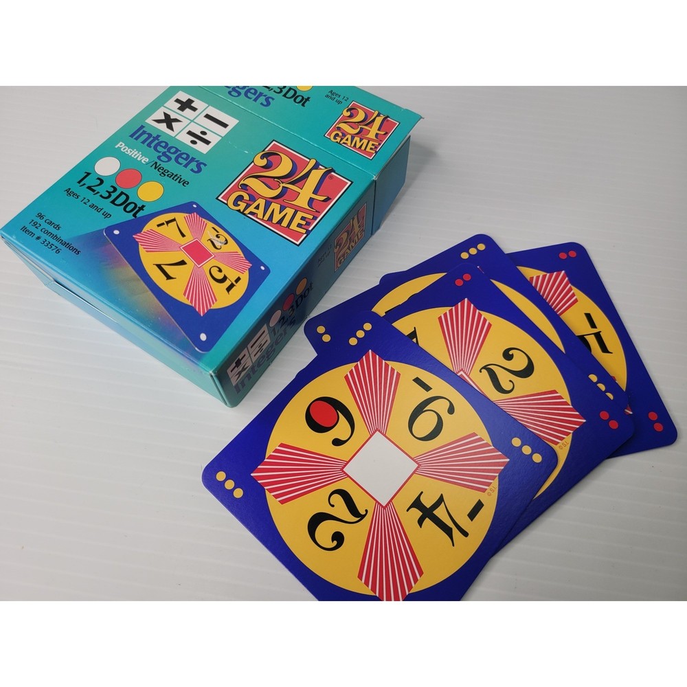 24 Game Math Flashcards Integers #33576 Homeschool Study Tool Learning