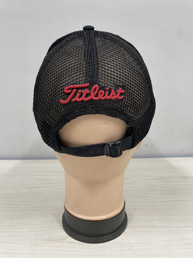 Unique Titleist Mesh Snapback Hat Cap Logo White/black/red Adjustable Golf