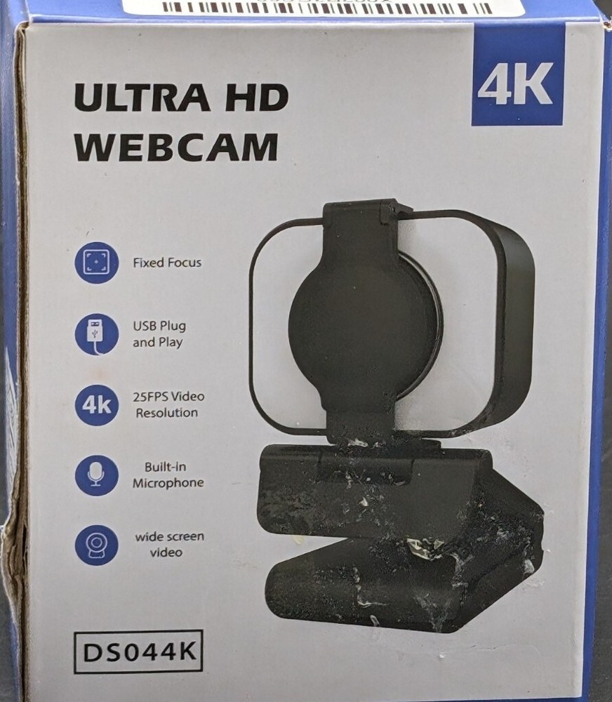 4K DGVDO Ultra HD Webcam USB Plug & Play Resolution With Microphone