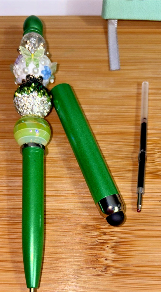 HANDCRAFTED BEADED PEN & NOTE PAD SET -everything Will Be Ok