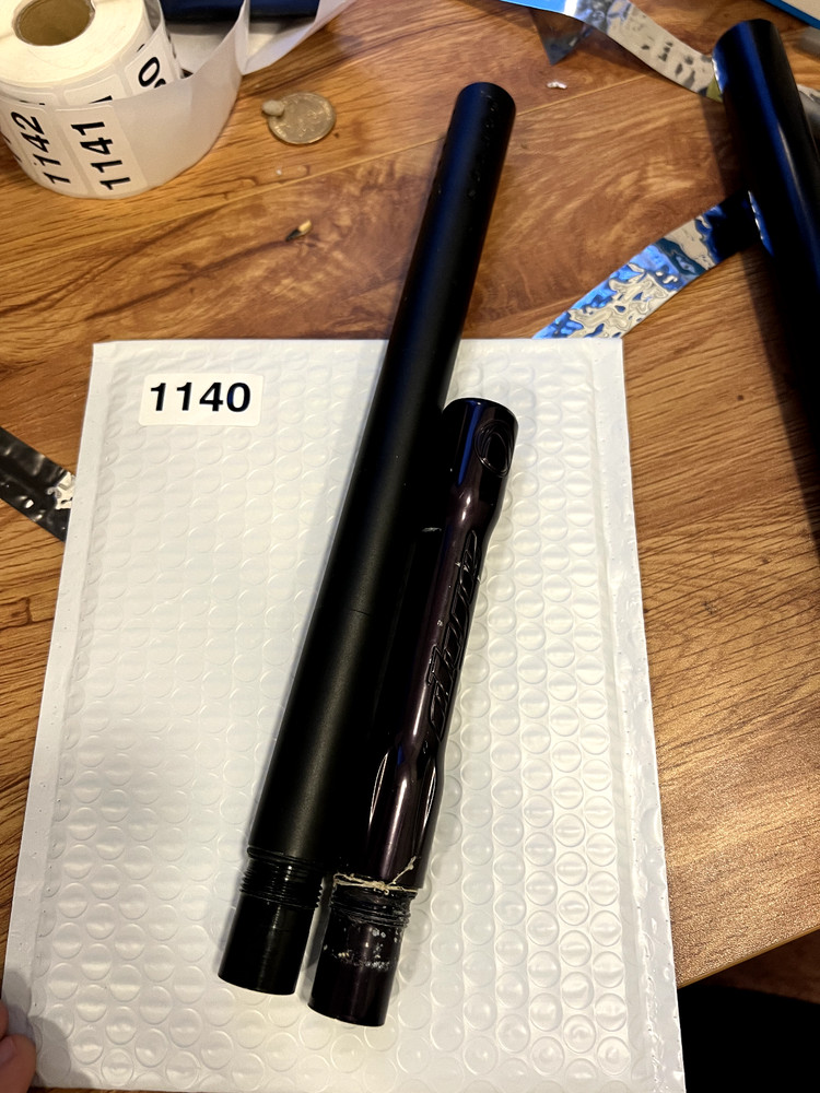 Misc Spyder Paintball Barrels - Sold As-Is for Customization - Black