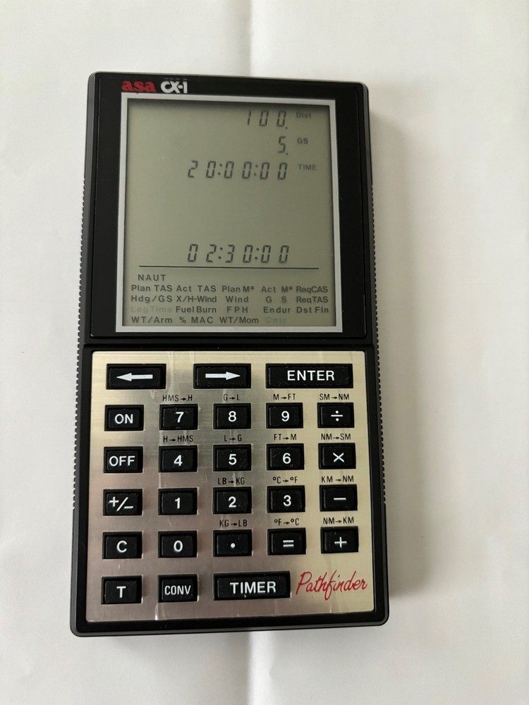 ASA CX-1 Pathfinder Electronic Flight Computer Calculator