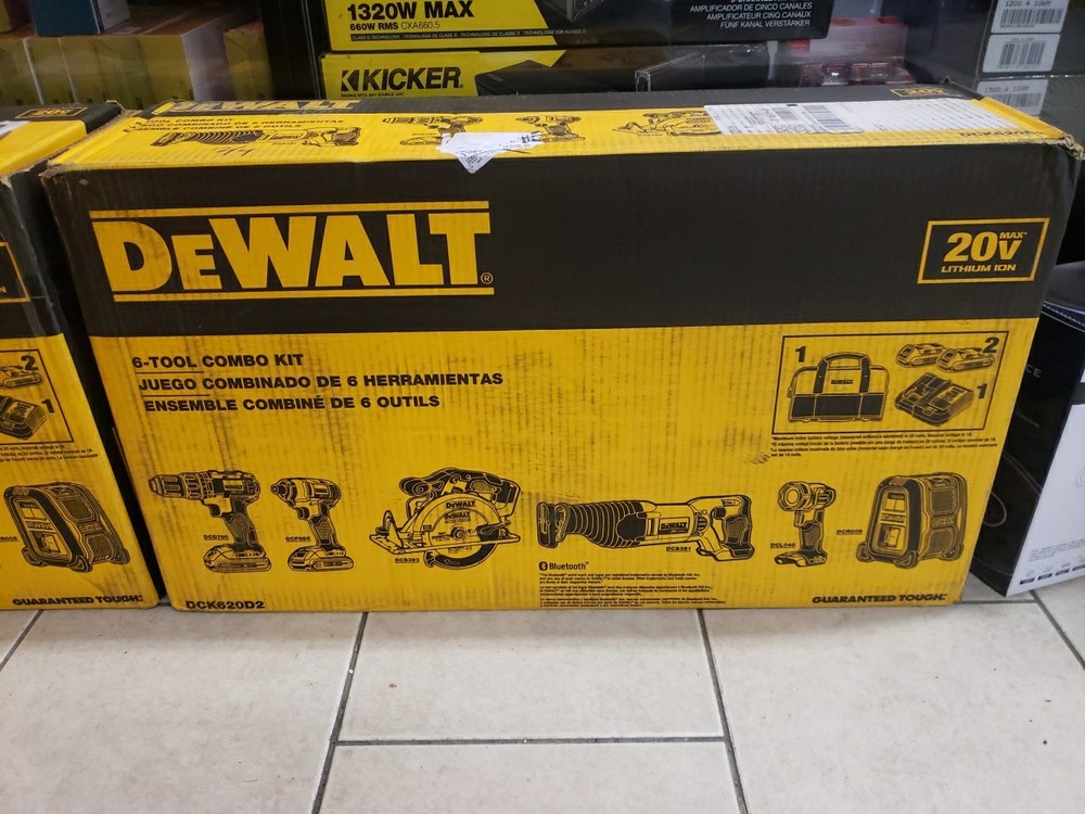DEWALT 20V MAX Combo Kit, Power Tool Combo Kit, Compact 6-Tool (DCK620D2)