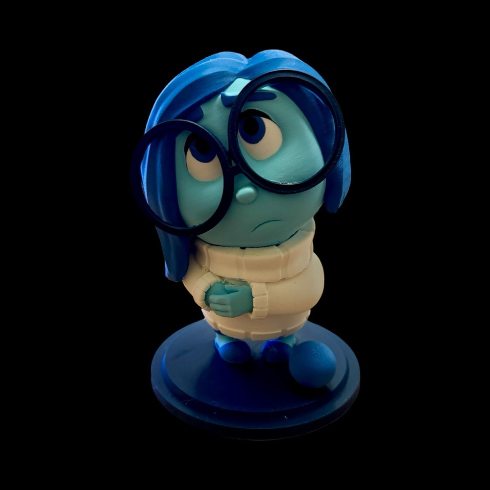 UNPAINTED Inside Out Sadness 3D Printed Model Kit (8-24)