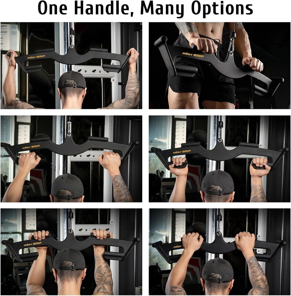 LAT Pull Down Bars Set Triangular Stability LAT Pulldown Attachments 8 Handles