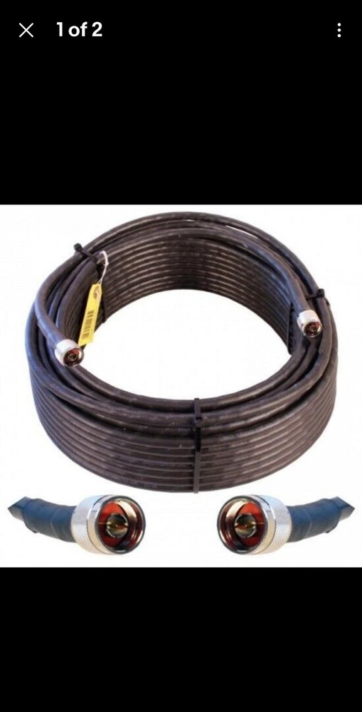 Wilson Electronics 100 ft 50Ω Copper Coaxial Cable Black Solid Industrial 952300